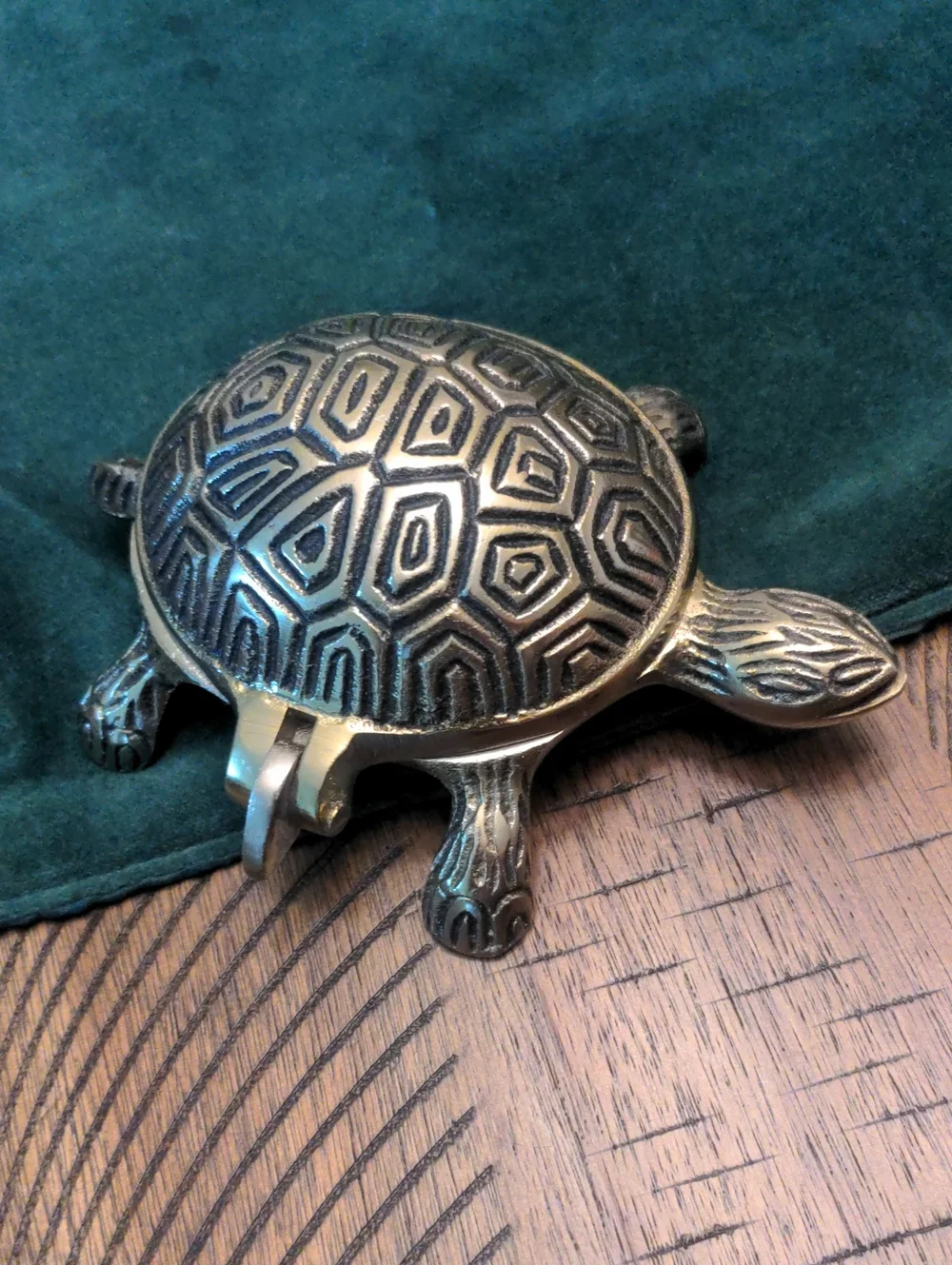Antique gold Turtle Trinket Box